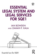 Cover: Essential Legal System and Legal Services for SQE1 - Routledge