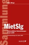 Cover: Mietrechtliche Entscheidungen MietSlg - Manz