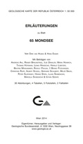 Cover: Erl&auml;uterungen zu Blatt 65 Mondsee - GeoSphere Austria