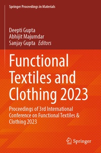 Enlarge image Cover: Functional Textiles and Clothing 2023 - Springer