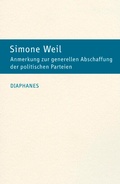 Cover: Anmerkung zur generellen Abschaffung der politischen Parteien - Diaphanes