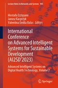 Cover: International Conference on Advanced Intelligent Systems for Sustainable Development (AI2SD'2023) - Springer