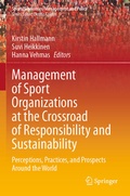 Cover: Management of Sport Organizations at the Crossroad of Responsibility and Sustainability - Springer