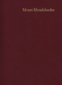 Abbildung von: Moses Mendelssohn: Gesammelte Schriften. Jubiläumsausgabe / Band 25,1-2: Register und Corrigenda - frommann-holzboog