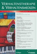 Cover: Verhaltenstherapie & Verhaltensmedizin - Pabst Science Publishers