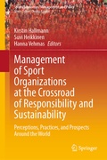 Cover: Management of Sport Organizations at the Crossroad of Responsibility and Sustainability - Springer