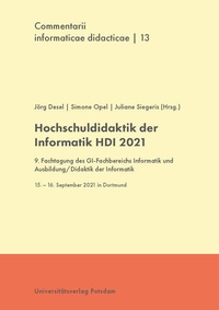 Enlarge image Cover: Hochschuldidaktik Informatik HDI 2021 - Universitätsverlag Potsdam