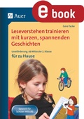 Cover: Leseverstehen trainieren, ab Klasse 2, zu Hause - Auer Verlag