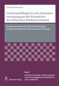 Abbildung von: Urteils(un)fähigkeit in der Patientenversorgung aus der Perspektive der Klinischen Ethikkonsultation - Stämpfli Verlag