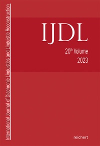 Abbildung von: International Journal of Diachronic Linguistics and Linguistic Reconstruction - Reichert Verlag