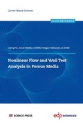 Cover: Nonlinear flow and well test analysis in porous media - EDP sciences