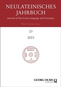 Cover: Neulateinisches Jahrbuch - Georg Olms