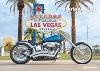 Abbildung von: N NEUMANNVERLAGE - Harleys 2025 Wandkalender, 45x48cm, Kalender mit zwölf Abbildungen amerikanischer Harleys, Motorräder, Mondphasen, Spiralbindung und internationales Kalendarium - Neumann