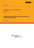 Cover: Parteiverbot in der Bundesrepublik Deutschland. Kann die AfD verboten werden? - Aus der Reihe: e-fellows.net stipendiaten-wissen