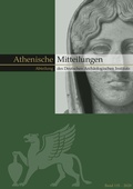 Bild: Mitteilungen des Deutschen Arch&auml;ologischen Instituts, Athenische Abteilung - Mann, Gebr.