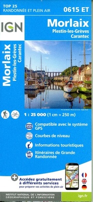 Abbildung von: Morlaix / Plestin-les-Greves / Carantec: 0615ET - Institut Geographique National