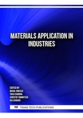 Cover: Materials Application in Industries - Trans Tech Publications Ltd