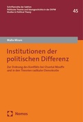 Cover: Institutionen der politischen Differenz - Nomos
