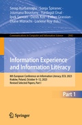 Cover: Information Experience and Information Literacy - Springer