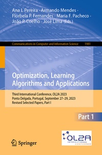 Enlarge image Cover: Optimization, Learning Algorithms and Applications - Springer