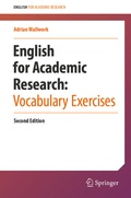 Cover: English for Academic Research: Vocabulary Exercises - Springer