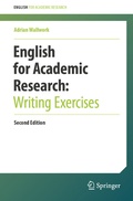 Cover: English for Academic Research: Writing Exercises - Springer