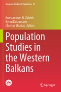 Cover: Population Studies in the Western Balkans - Springer