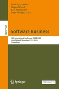 Cover: Software Business - Springer
