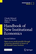 Cover: Handbook of New Institutional Economics - Springer