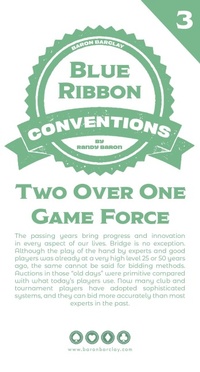 Abbildung von: Blue Ribbon Conventions: Two Over One Game Force - Baron Barclay Bridge Supplies
