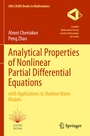 Cover: Analytical Properties of Nonlinear Partial Differential Equations - Springer