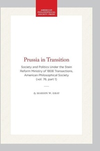 Enlarge image Cover: Prussia in Transition - American Philosophical Society Press