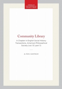 Enlarge image Cover: Community Library - American Philosophical Society Press