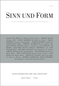 Cover: SINN UND FORM 1/2024 - SINN und FORM