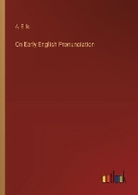 Enlarge image Cover: On Early English Pronunciation - Outlook Verlag