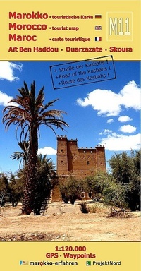 Abbildung von: M11: Aït Ben Haddou - Ouarzazate - Skoura - Straße der Kasbahs I - 1:120.000 + GPS-Waypoints - Huber Kartographie