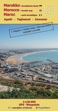 Cover: J12: Agadir - Taghazout - Imouzzer 1:120.000 + Cityplan Agadir + GPS - Waypoints - Huber Kartographie
