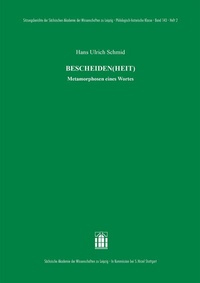 Abbildung von: "BESCHEIDEN(HEIT)" - Hirzel