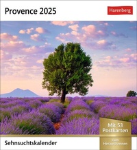 Abbildung von: Provence Sehnsuchtskalender 2025 - Wochenkalender mit 53 Postkarten - Harenberg
