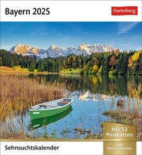 Abbildung von: Bayern Sehnsuchtskalender 2025 - Wochenkalender mit 53 Postkarten - Harenberg