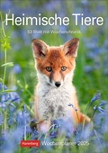 Cover: Heimische Tiere Wochenplaner 2025 - 53 Blatt mit Wochenchronik - Harenberg