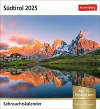 Abbildung von: Südtirol Sehnsuchtskalender 2025 - Wochenkalender mit 53 Postkarten - Harenberg