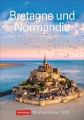 Cover: Bretagne und Normandie Wochenplaner 2025 - 53 Blatt mit Zitaten und Wochenchronik - Harenberg