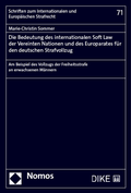Bild: Die Bedeutung des internationalen Soft Law der Vereinten Nationen und des Europarates f&uuml;r den deutschen Strafvollzug - Dike Verlag Z&uuml;rich
