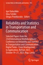 Cover: Reliability and Statistics in Transportation and Communication - Springer