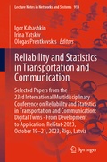 Cover: Reliability and Statistics in Transportation and Communication - Springer