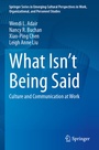 Cover: What Isn't Being Said - Springer