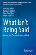 Cover: What Isn't Being Said - Springer