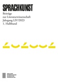 Cover: Sprachkunst - Beitr&auml;ge zur Literaturwissenschaft, Jahrgang LIV/2023, 1. Halbband - Verlag der &ouml;sterreichischen Akademie der Wissenschaften