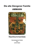 Cover: Die alte Giengener Familie AMMANN - epubli